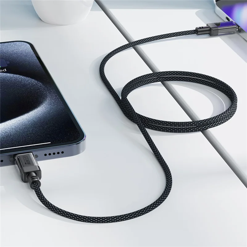 ACEFAST C12-03 1.2m USB-C to USB-C 60W Fast Charging Cable Clear Connector Braided Data Cable