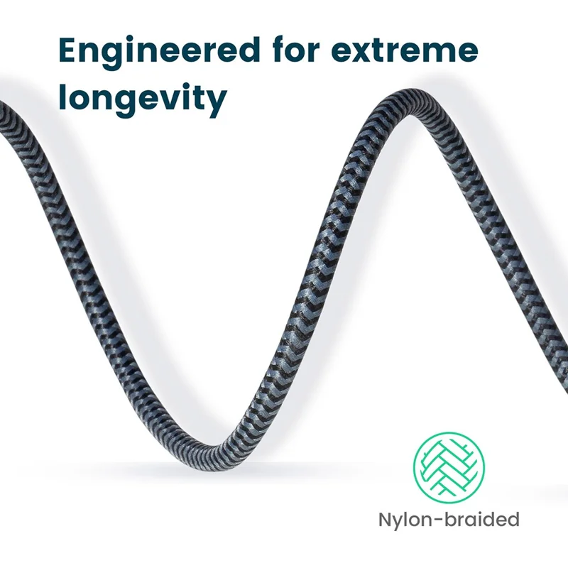 RAMPOW 2m USB 3.0 Nylon Braided Cable USB A Male to Female USB Extension Cord