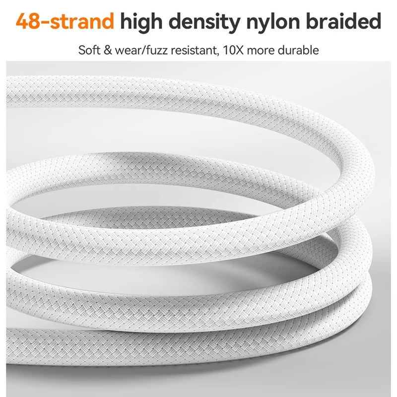 JOYROOM S-A51 1,2 m Type-C til Lightning 30 W hurtigladekabel med tekstilsløjfe Datakabel - Lysegrå