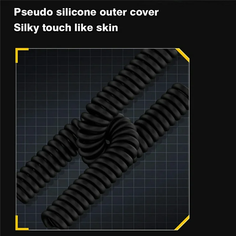 1.8m Type-C Male to Male 20Gbps PD 100W Fast Charging Spring Cable Support 8K / 60Hz Video Output