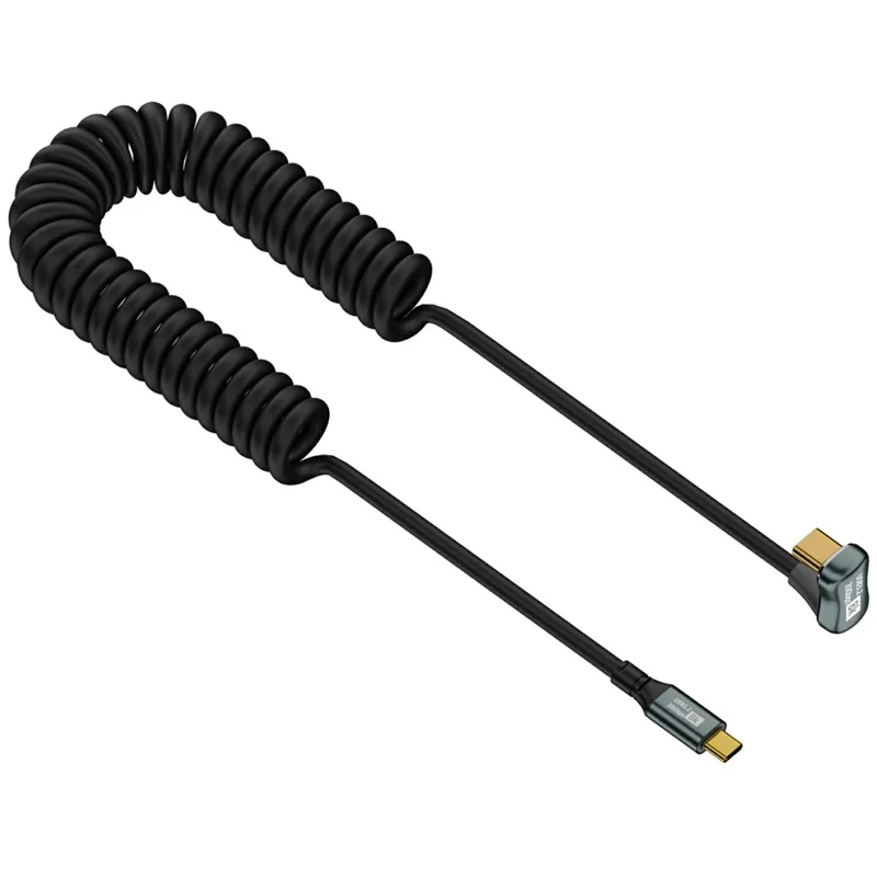 1,8m Gerade Typ-C männlich zu U-Form männlich PD 100W Schnellladefeder Kabel 8K / 60Hz Videoausgang