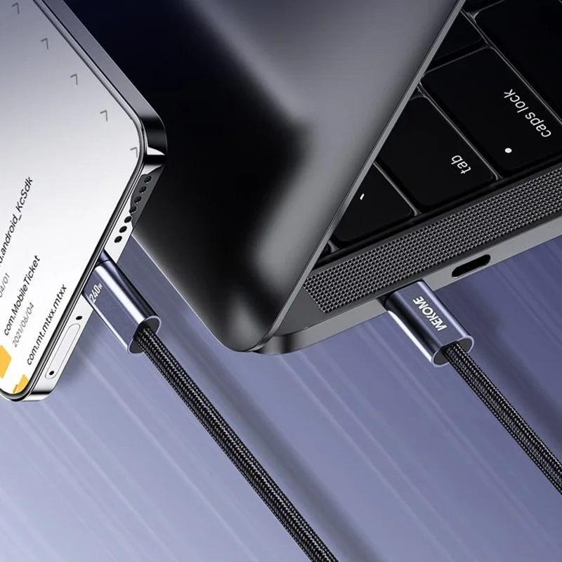 WEKOME WDC-23 Type-C to Type-C Cable 240W Fast Charging Line 480Mbps Data Transfer Cord