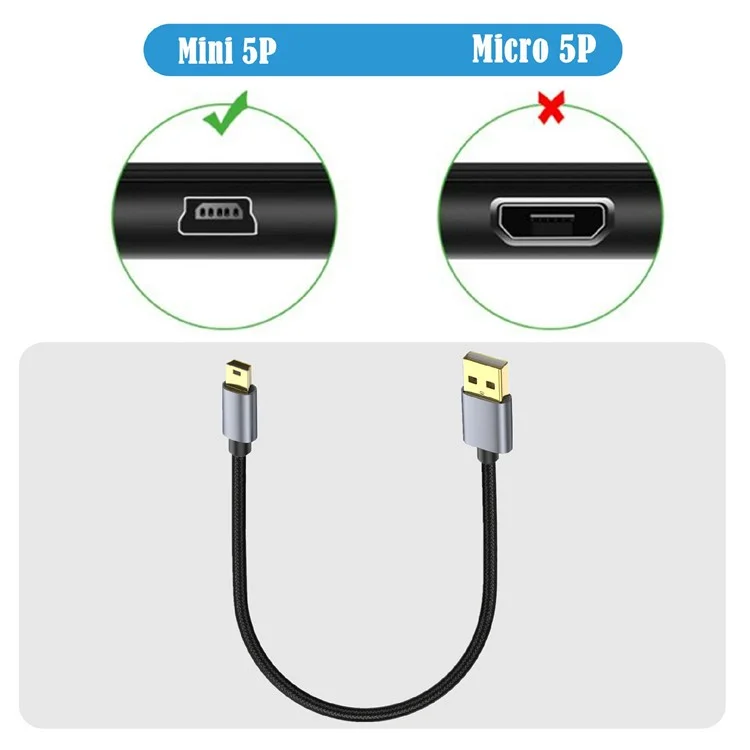 5m USB 2.0 to Mini B Male Charger Cord USB Mini to USB Charging Cable for PS3 Controller / MP3 Player / Camera
