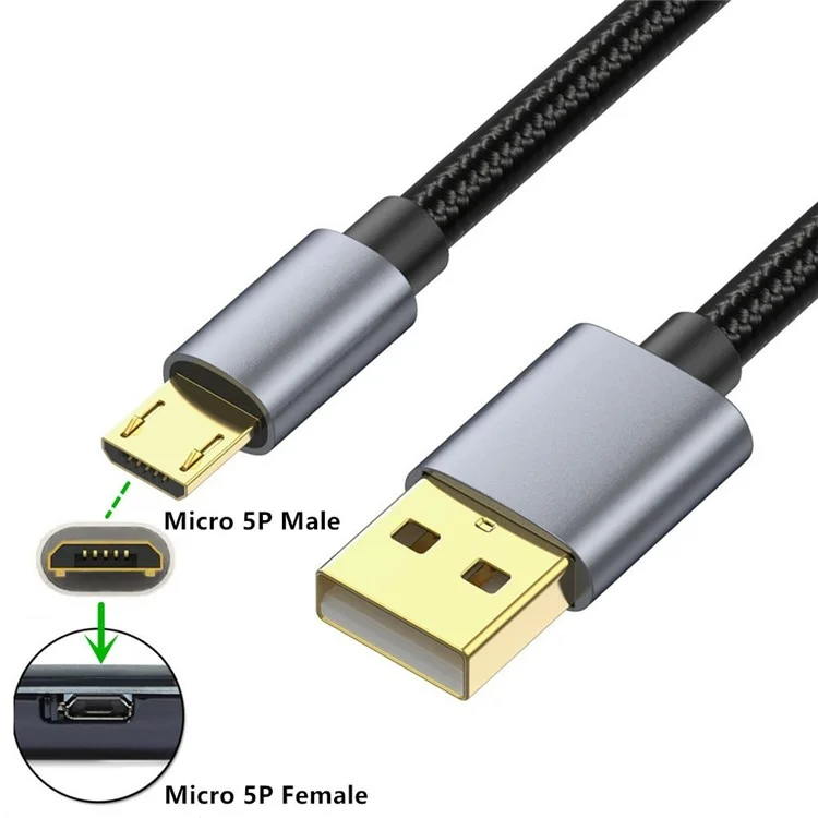1.8m 480Mbps USB A to Micro Charge and Sync USB Cable for Samsung Galaxy J7 / S7 / S6 / Kindle Fire HD Tablets / PS4