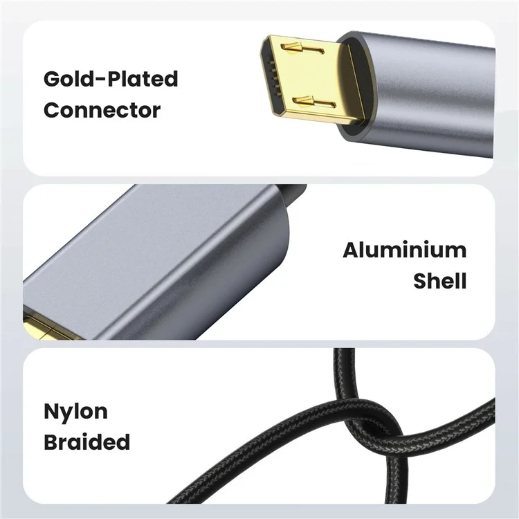 1.8m 480Mbps USB A to Micro Charge and Sync USB Cable for Samsung Galaxy J7 / S7 / S6 / Kindle Fire HD Tablets / PS4