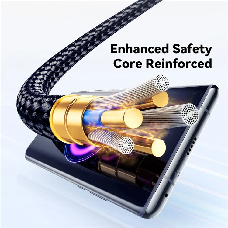 ESSAGER ES-X61 2m USB to Type-c Cable 7A Affichage Numérique Téléphone Fast Charging Data Cordon
