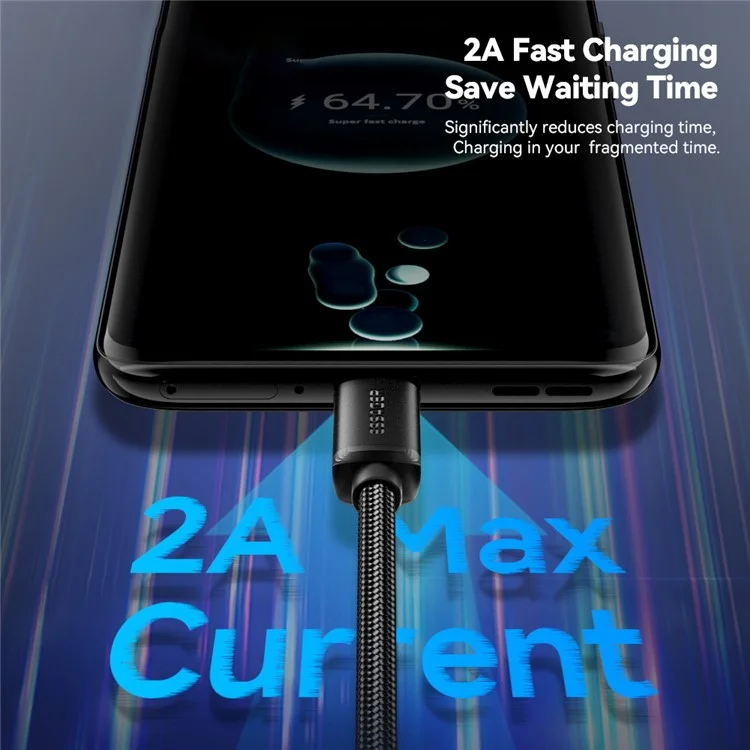 ESSAGER ES-X60 1,2 м USB Для Типа c + Micro 2-в-1 Зарядный Шнур Плетенный Шнурный Кабель Данных