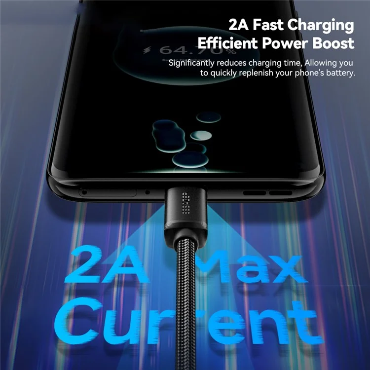 ESSAGER ES-X60 1m USB a Micro Phone Carga Cable de Datos Trenzado Cable