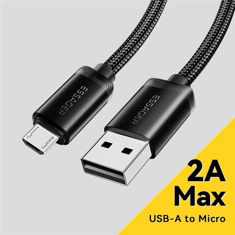 ESSAGER ES-X60 1m USB a Micro Phone Carga Cable de Datos Trenzado Cable