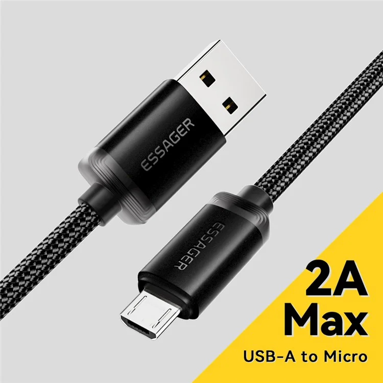ESSAGER ES-X60 3m USB to Micro Phone Charging Cable Braided Data Cable