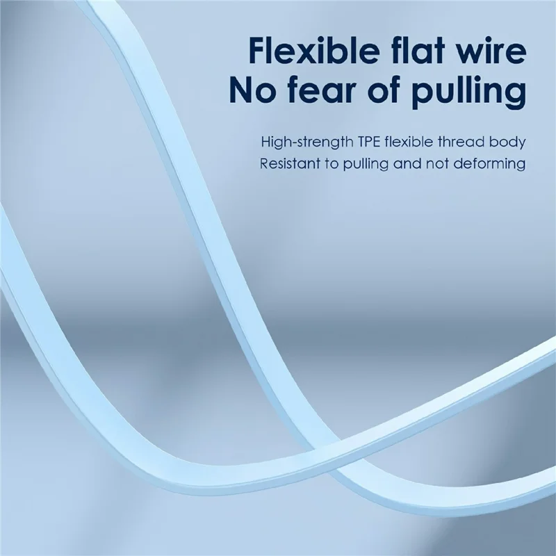 FONENG X113 110cm 3-in-1 Micro+iP+Type-C Retractable Fast Charging Cable for iPhone Android - Baby Blue