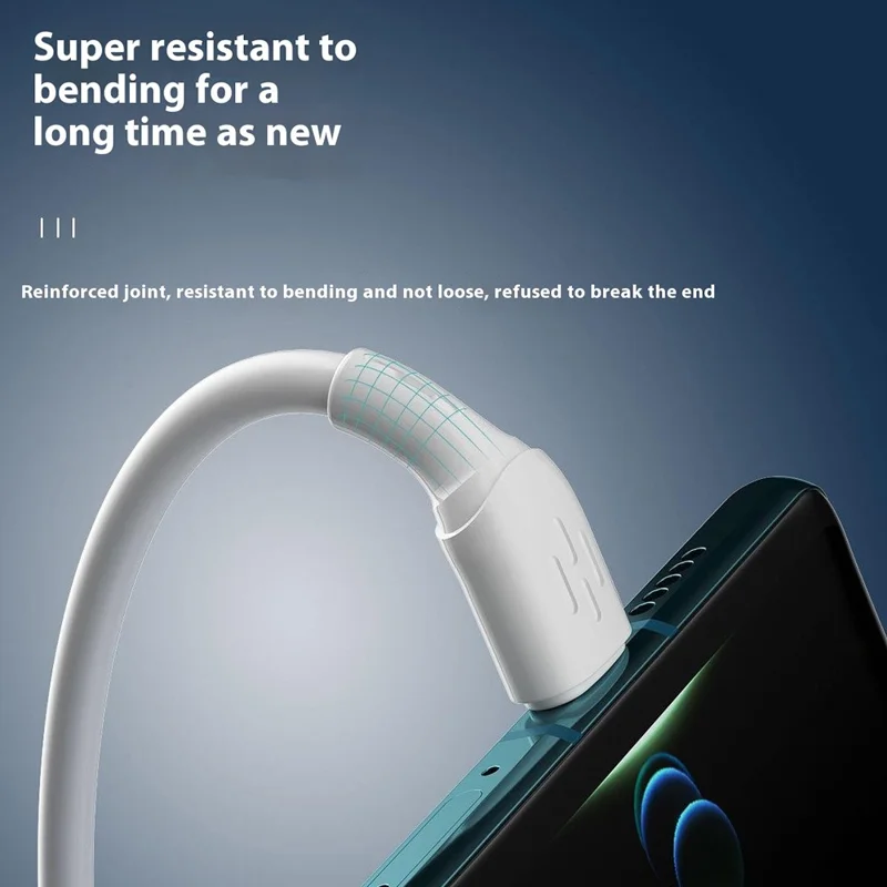 DUDAO L8A 3 in 1 Multi Charging Cable 1.2m 6A Fast Charging Data Cord for iPhone Samsung Huawei Xiaomi