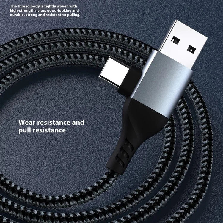 DUDAO L20Pro 1m USB / Type-C to Type-C / iP Charging Cord PD 100W Braided Data Cable