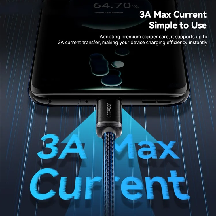 ESSAGER 1.2m USB to Type-C + 8-pin + for Apple Watch Wireless Charging Dock Braided Charge Cable