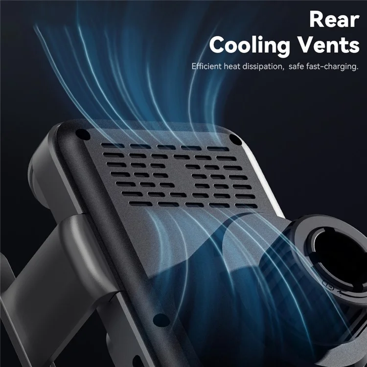 ESSAGER Car Air Vent Phone Holder Wireless Charger ABS+Glass Charging Bracket