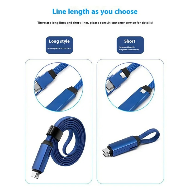 Bulk Purchasing ZQ-266 1m 100W 5A Braided Data Cable OTG to Type-C + iP Charging Cord - Grey