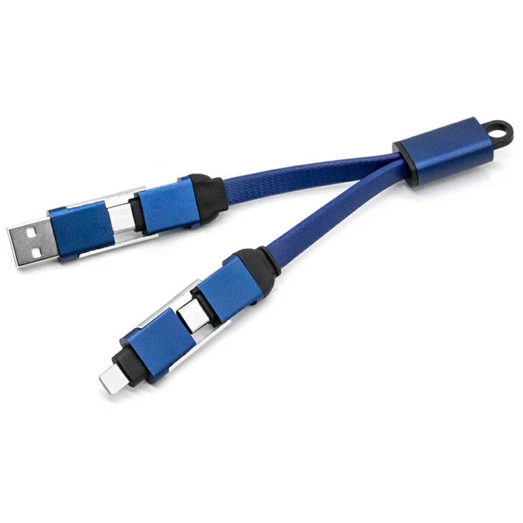 Compra al por mayor Cable de datos ZQ-216 de 60W 4 en 1 TPE OTG Tipo-C / USB a Tipo-C / Carga iP - Azul