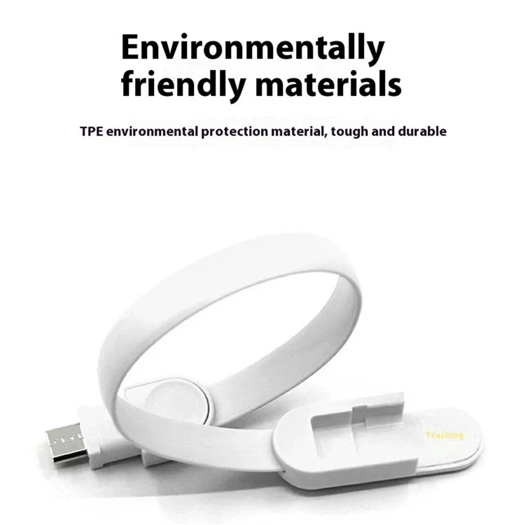 Achat groupé de câble de charge créatif ZQ-220B Bracelet USB vers iP Data Cord - Blanc