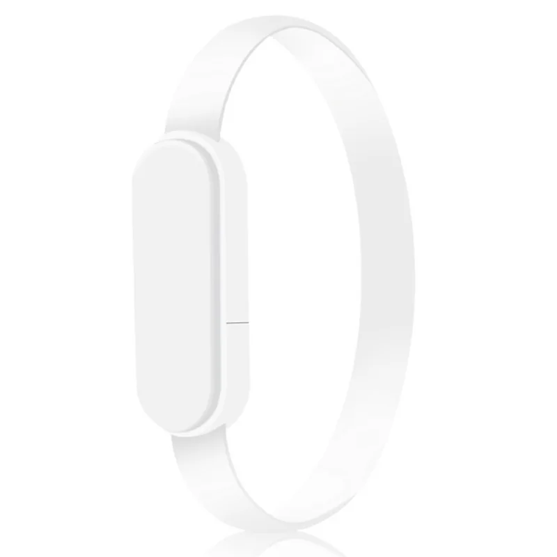 Bulk Purchasing ZQ-220B Creative Bracelet Charging Cable USB to Type-C Data Cord - White