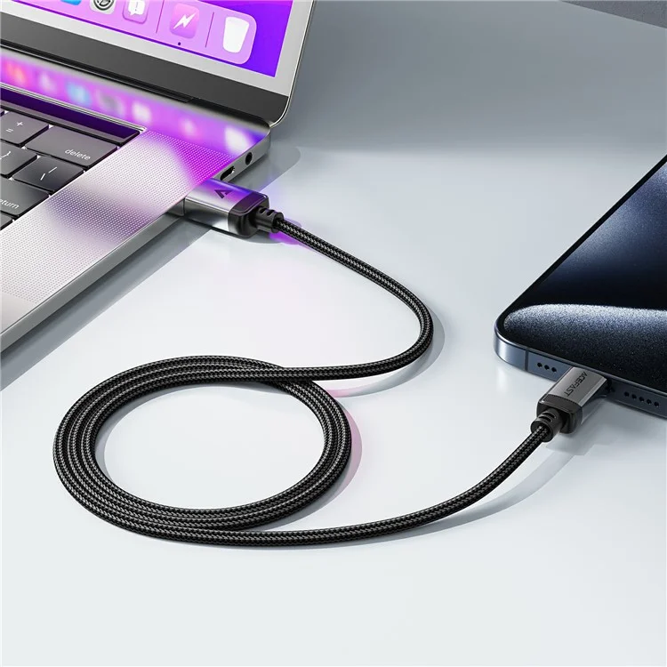 ACEFAST C20-04 1,2 m USB-A zu USB-C Aluminium-Legierungs-Ladekabel, geflochtenes Datenkabel
