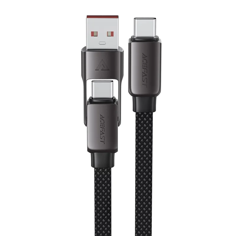 ACEFAST C13-05 0.2m USB-A / USB-C to USB-C Charging Data Cable Braided Zinc Alloy Cord