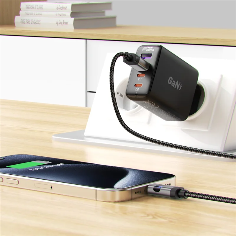 ACEFAST C15-04 1.2m USB-A to USB-C цифровой дисплейный кабель для зарядки 3A быстрая зарядка, кабель для передачи данных