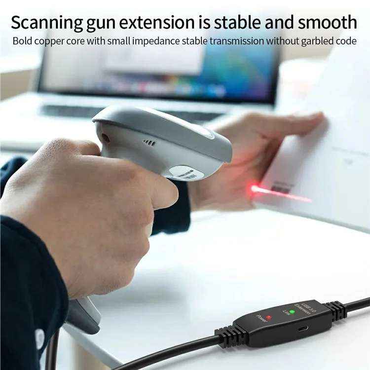 U3AA 15m USB3.0 Male to Male PVC Extension Cable for Conference Camera Mouse Scanner