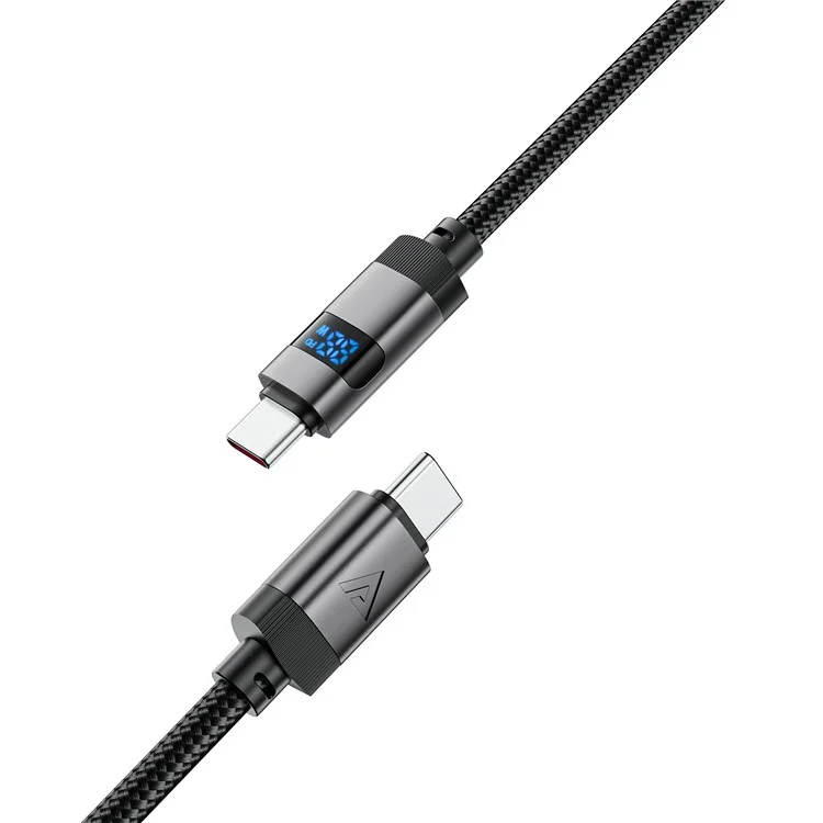 ACEFAST C15-03 1,2 m USB-C auf USB-C Ladekabel mit LED-Leistungsanzeige und geflochtener Datenkabel