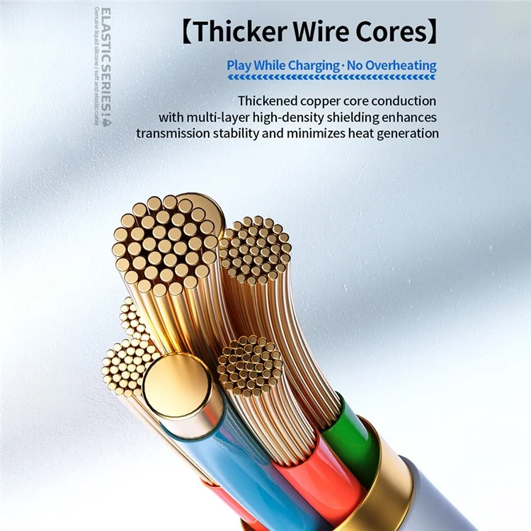 WEKOME WDC-56 3 In 1 Cable 66W 480Mbps Elastic Liquid Silicone Fast Charging Data Cable - Blue