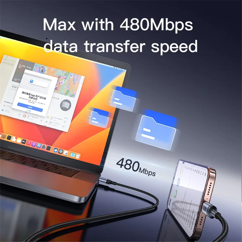 YESIDO CA181 1.2m USB C to USB C 60W Fast Charging Cable Aluminum Alloy Shell Data Cord