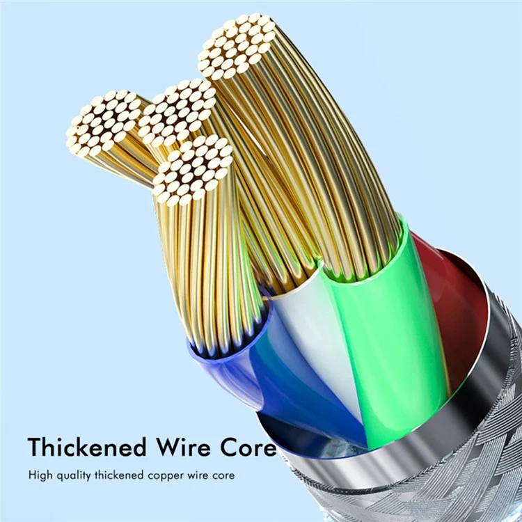 ENKAY 1m 60W Type-C to Type-C Fast Charging Cable Braided Phone Data Cord - Blue