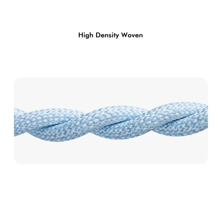 ENKAY 1m 60W Type-C to Type-C Fast Charging Cable Braided Phone Data Cord - Blue