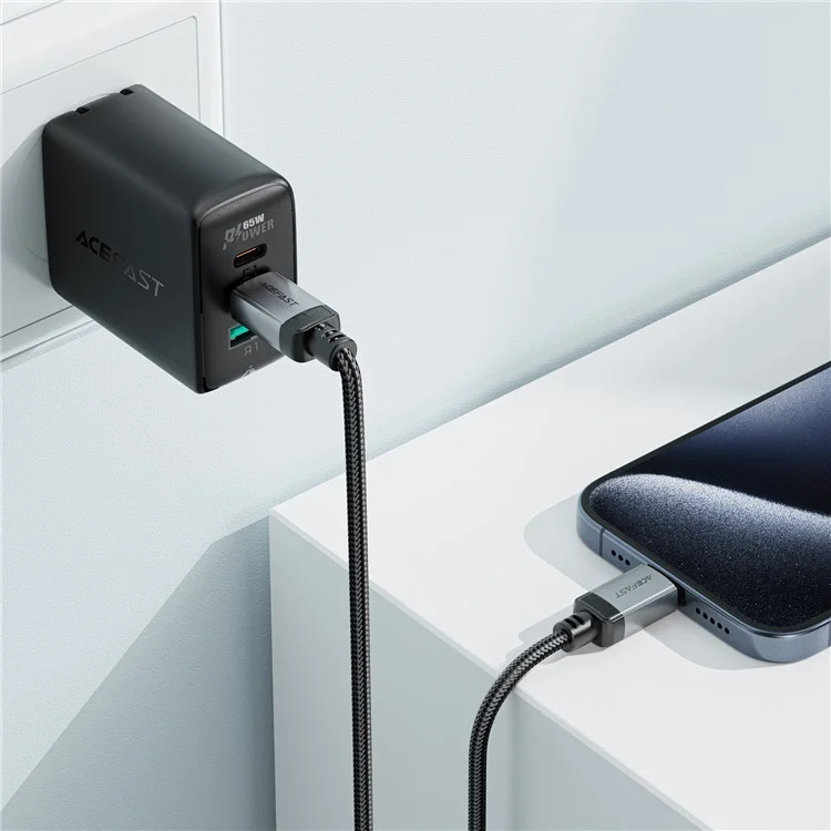 ACEFAST C20-03 60W Schnellladekabel USB C zu USB C, geflochten, für Laptops und Smartphones