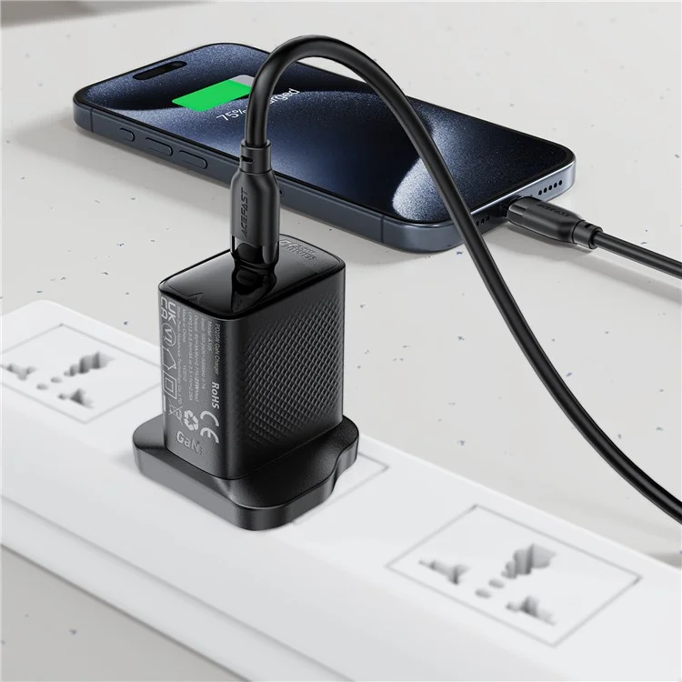 Cable ACEFAST C16-03 de USB-C a USB-C, funda de TPE para carga y datos, 1,2 m, cable de carga rápida de 60 W para portátil / teléfono