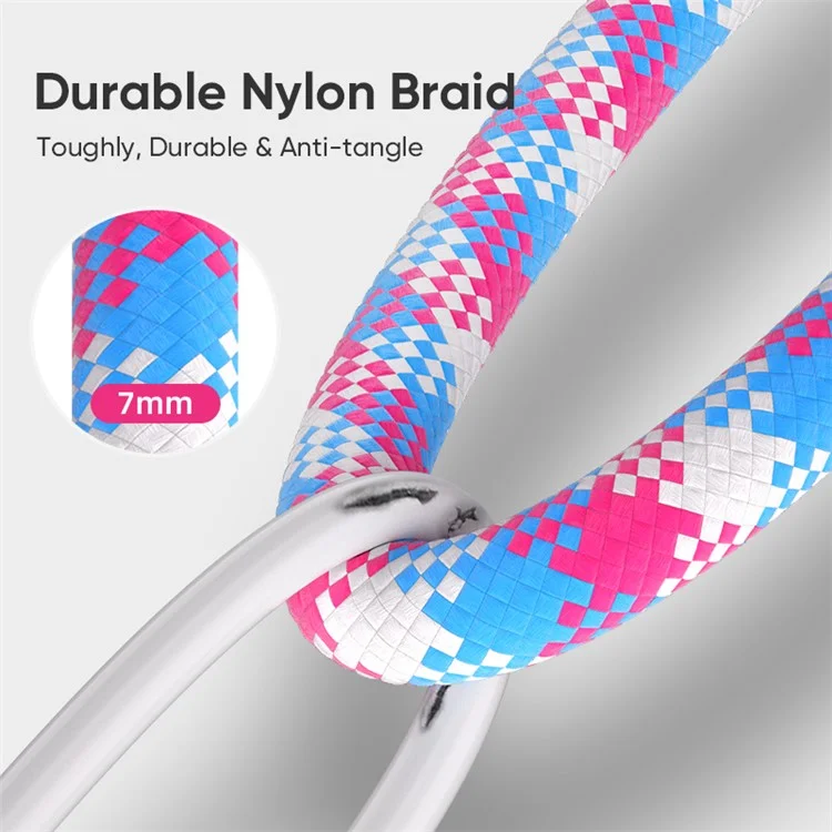 Type-C to Type-C 240W PD Super Fast Charging Cable Phone Lanyard 2 in 1 Data Cord 1.2m with Tether Tab - Blue