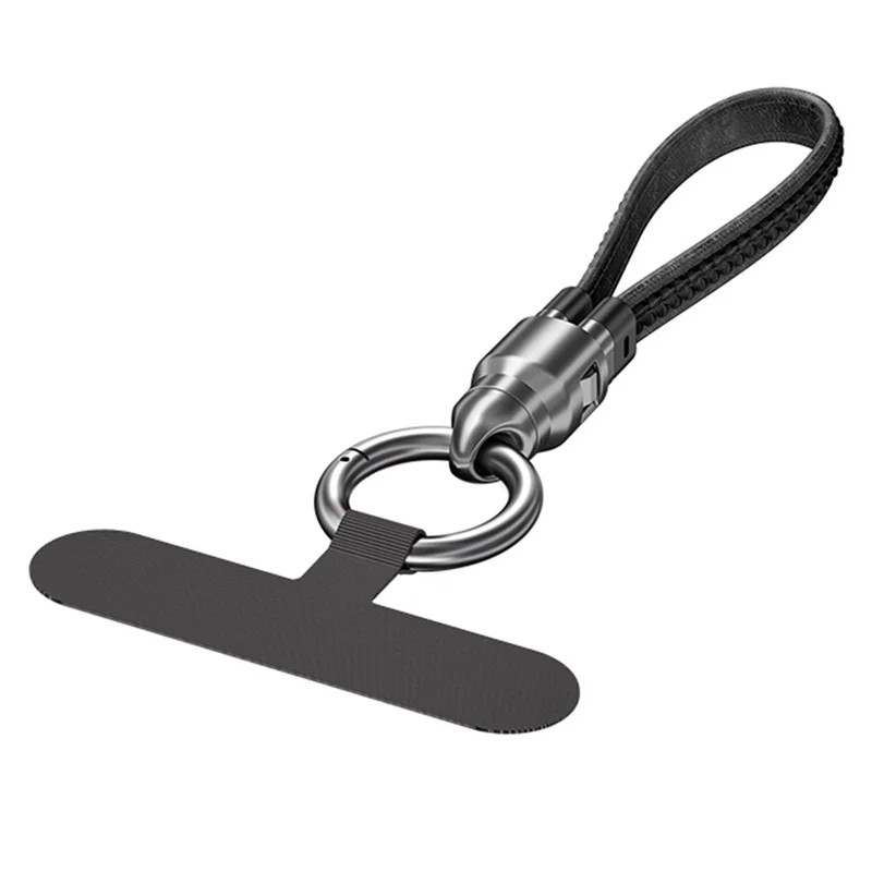 0.22m Type-C to Type-C Keychain Lanyard 2 in 1 Fast Charging Cable Strap PD 240W Super Quick Charge - Black
