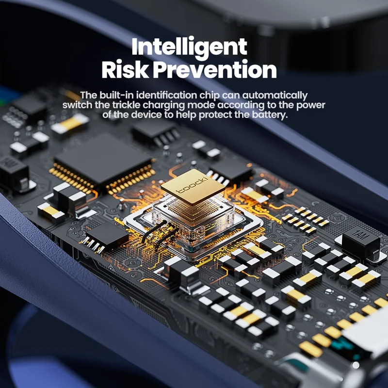 TOOCKI TQ-X34 1m USB A to Type C Braided Wire Smart Display 6A Fast Charging Data Cable - Purple