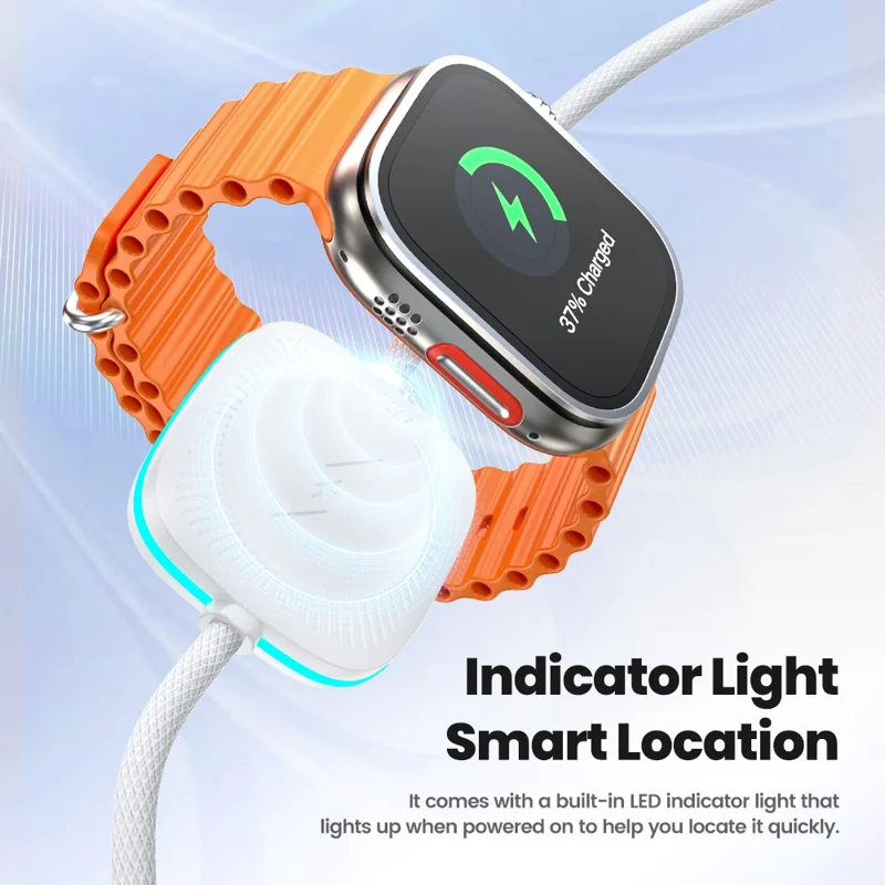 TOOCKI TQ-X49C3 Cable de carga rápida USB C a USB C PD de 60 W con cargador inalámbrico para Apple Watch, 1,2 m
