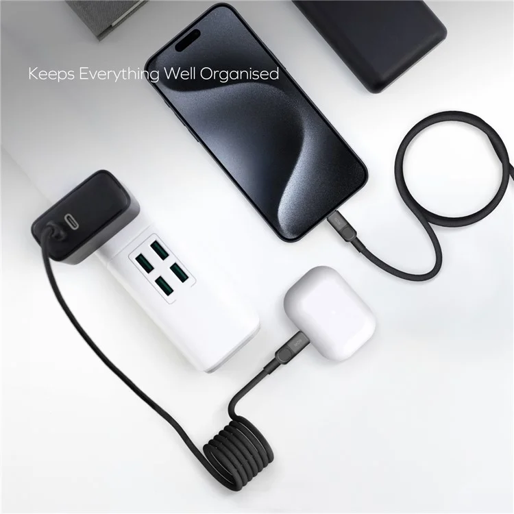 MOMAX Mag.Link Cavo di Ricarica Rapida Magnetico da 1m 60W USB C a USB C con Treccia - Nero