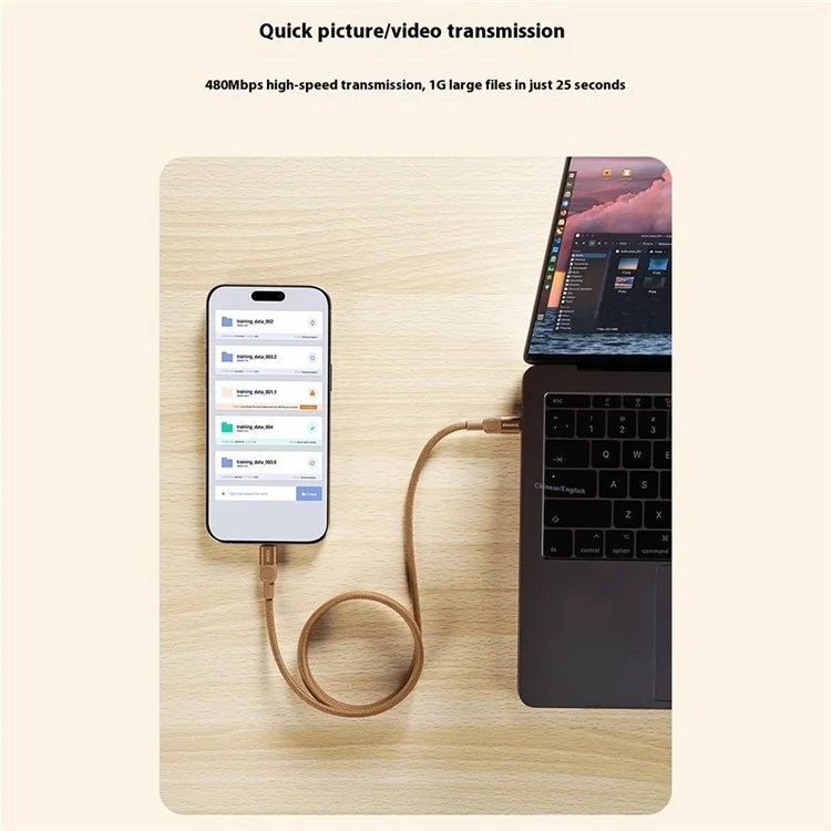 MOMAX Mag.Link Cavo di Ricarica Rapida Magnetico da 1m 60W USB C a USB C con Treccia - Nero