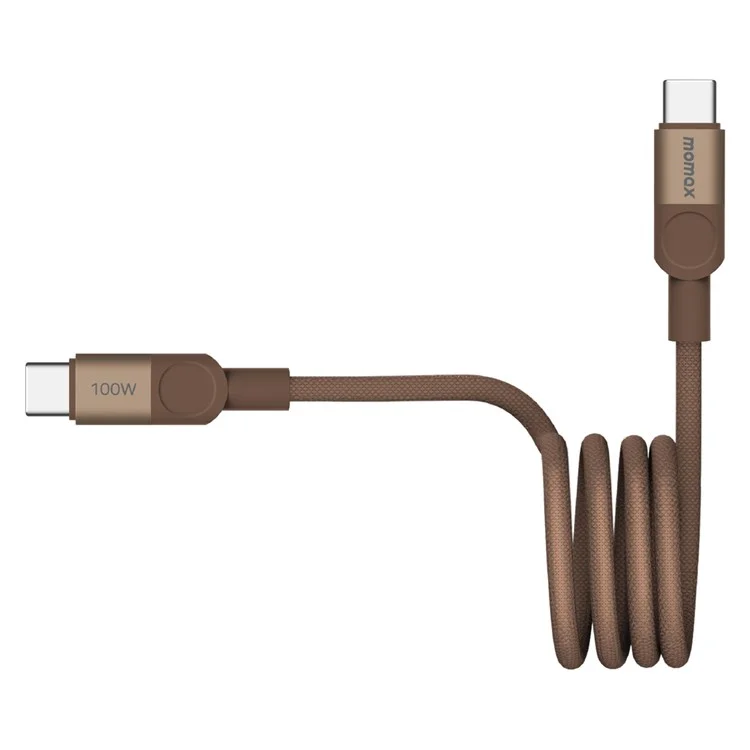 MOMAX Mag.Link 1m 100W Magnetic Braided Fast Charging Cable USB C to USB C Wire for Laptop / Phone / Tablet - Gold
