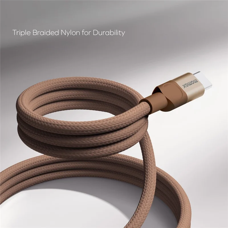 MOMAX Mag.Link 1m 100W Magnetic Braided Fast Charging Cable USB C to USB C Wire for Laptop / Phone / Tablet - Black