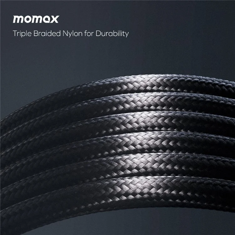 MOMAX Mag.Link 2m 240W Fast Charging Cable USB C to USB C Magnetic Braided Wire for Laptop / Phone / Tablet