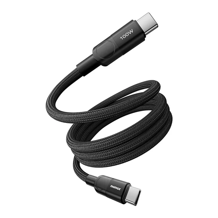 MOMAX Mag.Link 2m 100W Magnetic Braided Fast Charging Cable USB C to USB C Wire for Laptop / Phone / Tablet - Gold