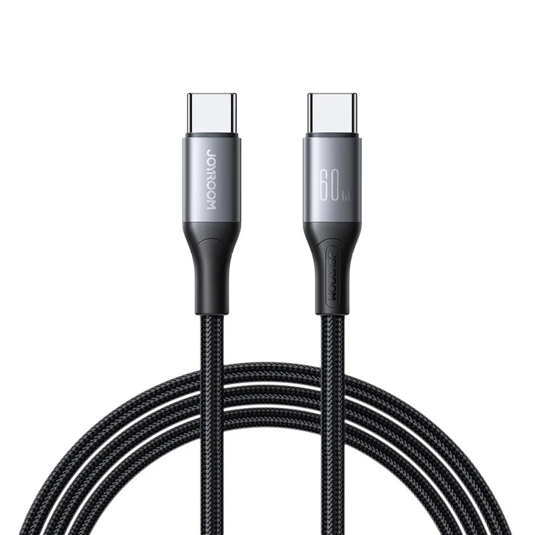 Câble de charge rapide JOYROOM S-A28 de 1 m, 60W, Type-C vers Type-C - Noir