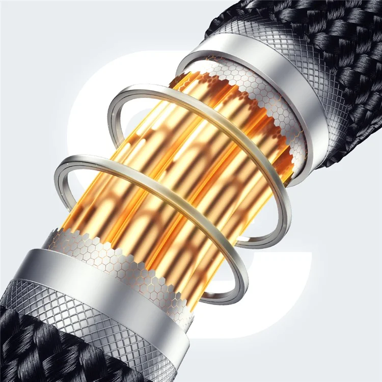 ESSAGER Spring Data Cable USB-A to Type-C 100W 7A Fast Charging Cable 1.8m