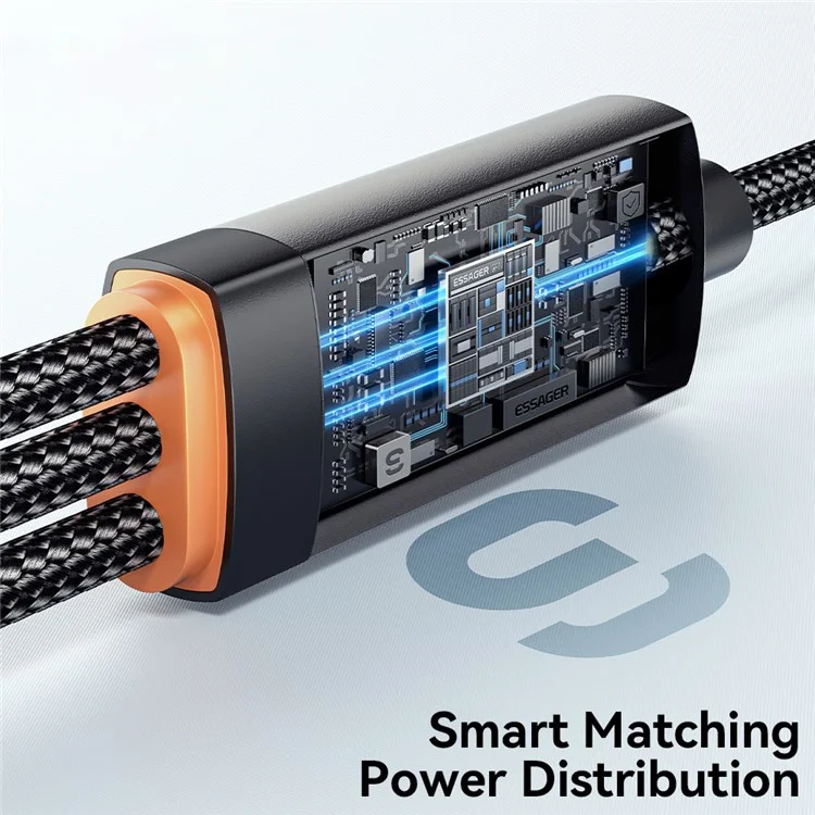 ESSAGER 3 in 1 Charging Cable for Watch  /  Phone  /  Type-C Devices PD 100W Fast Charging Data Cable