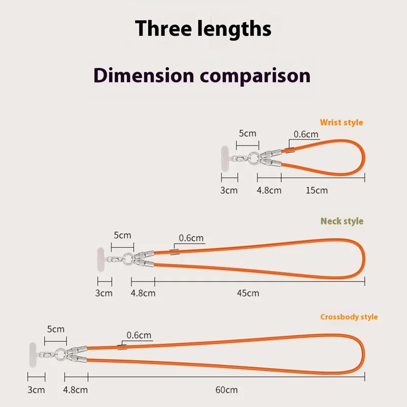 90cm Neck Strap 27W Charging Cable Phone Lanyard Cell Phone Tether with Type-C to L-Port Connector - Purple