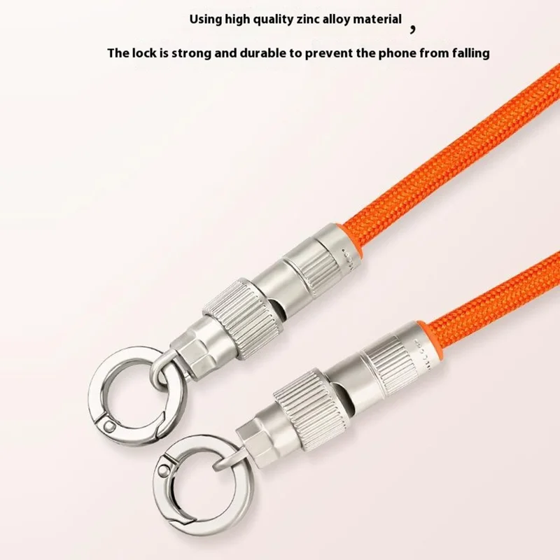 120cm Crossbody Lanyard Phone Charging Cable Type-C to L-Port 27W Fast Charge Cable Cell Phone Strap - Multi-color