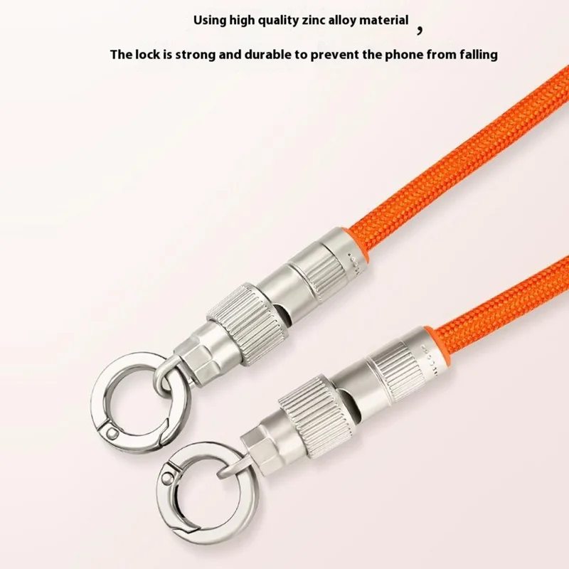 90cm Neck Strap Cell Phone Charging Cable Type-C to L-Port 27W Fast Charge Data Cord Necklace - Black